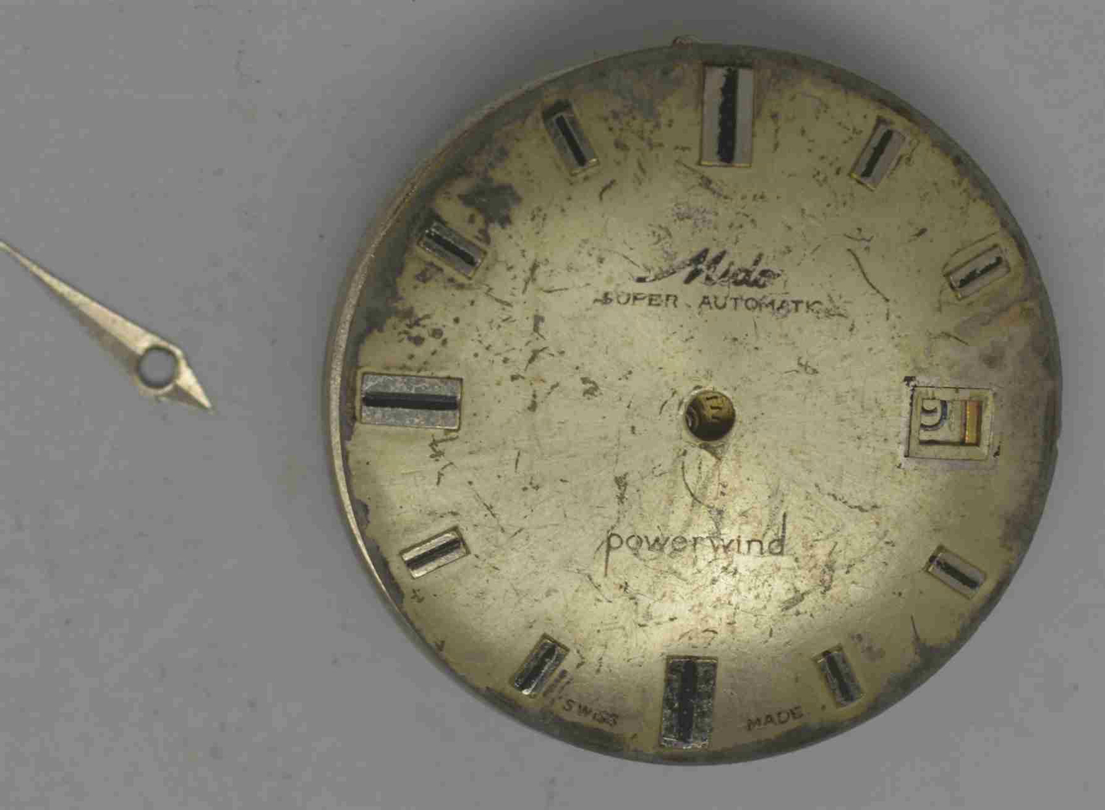 Vintage MIDO Powerwind Movement & Dial. Cal: AS1681. For Parts