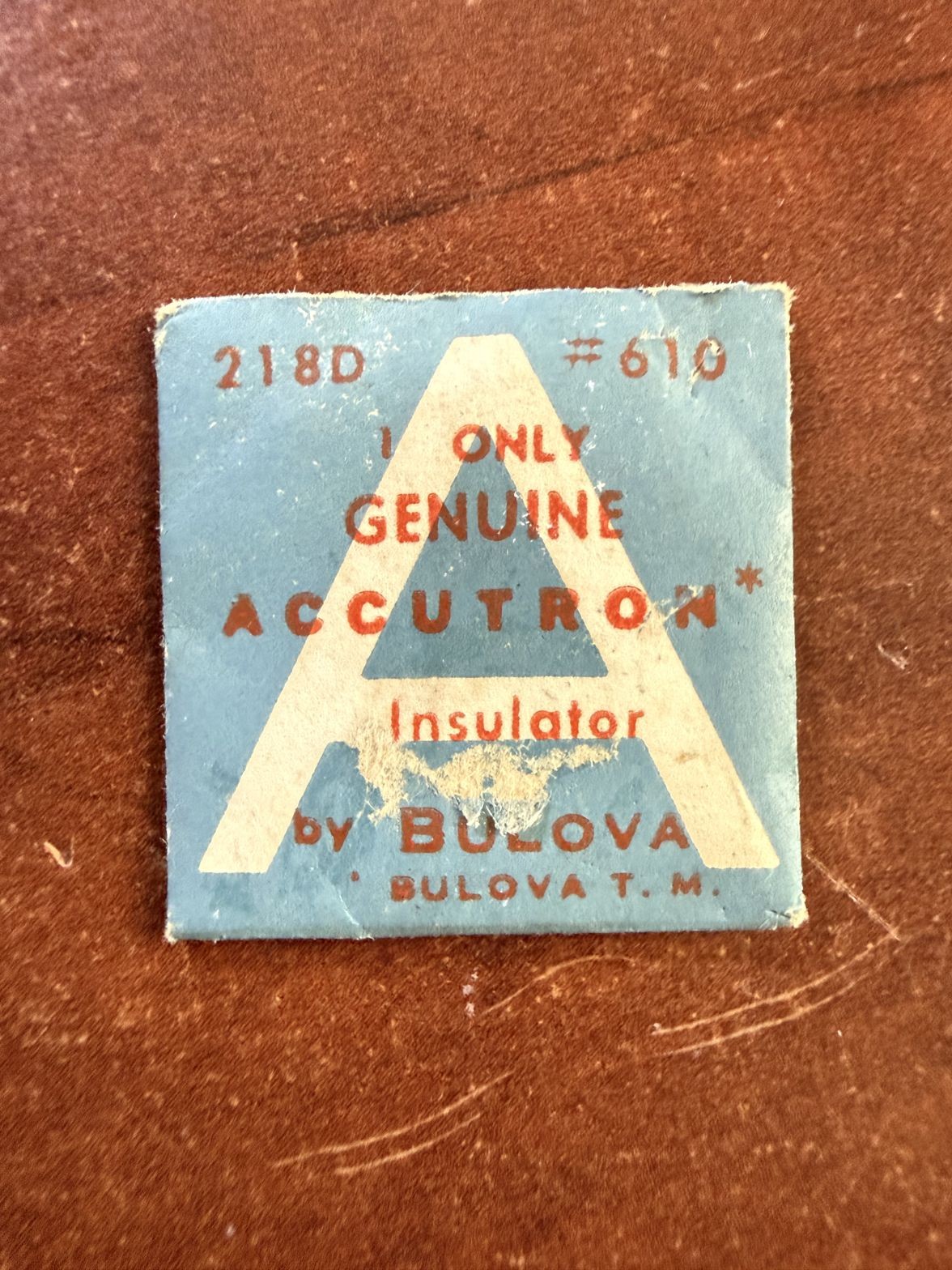 Accutron 218D #610 Insulator NOS Genuine Vintage Watch Part