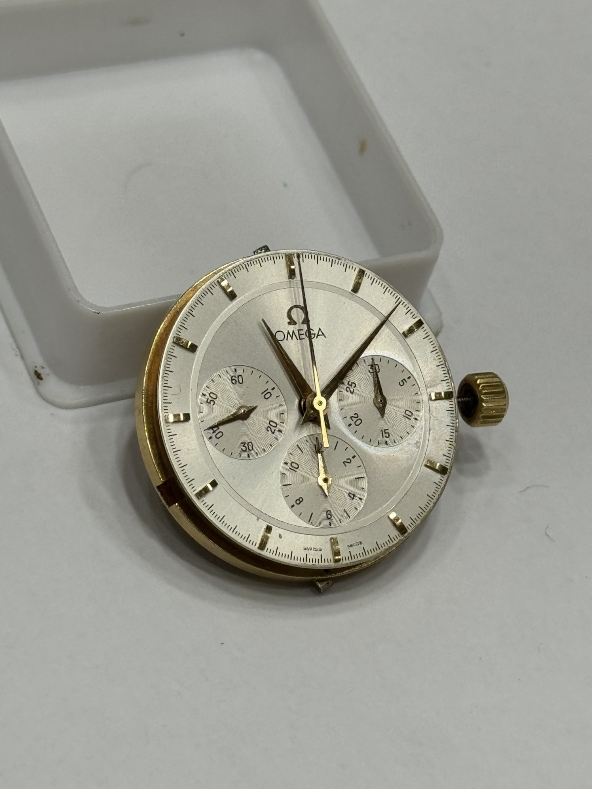Omega Chronograph Manual 861 Base Lemania 1873 Movement & Dial & Crown Swiss