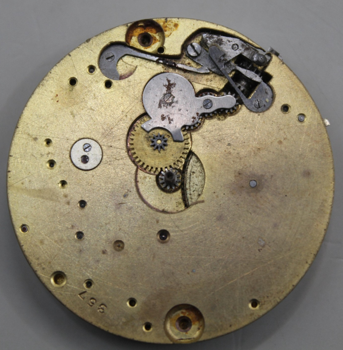 Pocket watch CHRONOGRAPH movement for parts or project – Sold as is