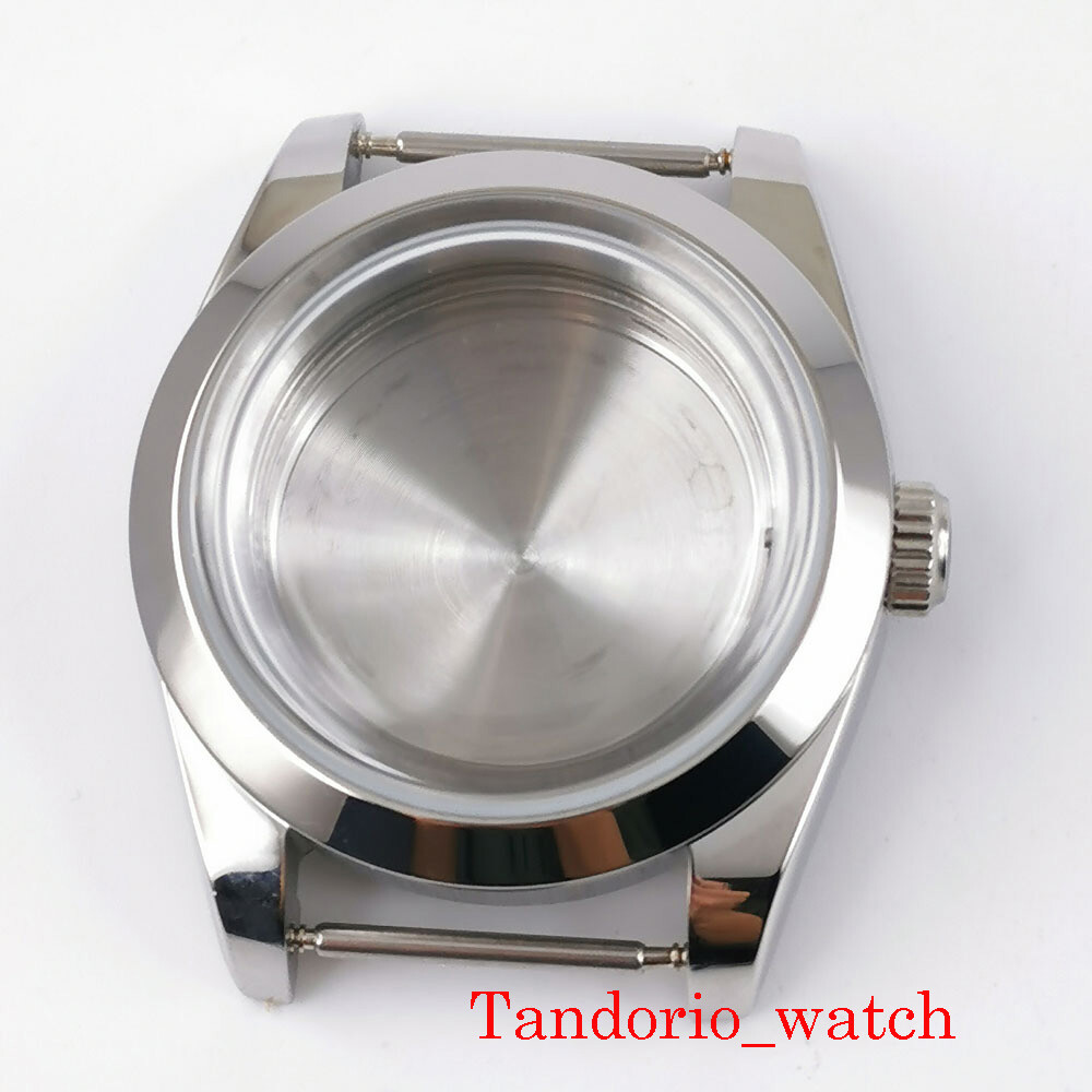 39mm Watch Polished Case Sapphire/Mineral Arched Glass Fit NH34 NH35 NH35A NH36A