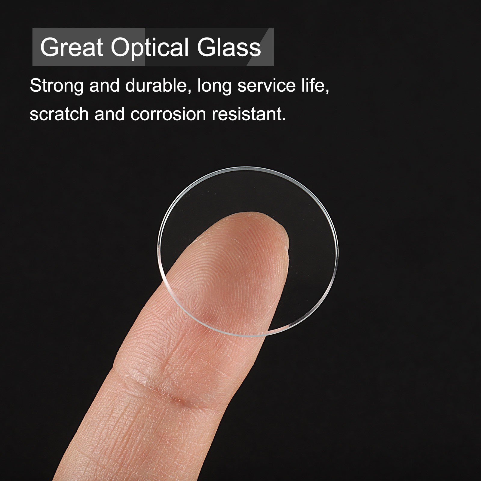 12Set Watch Crystal Glass Lens 25mm Flat Round Glass Watch Face Crystals Lens