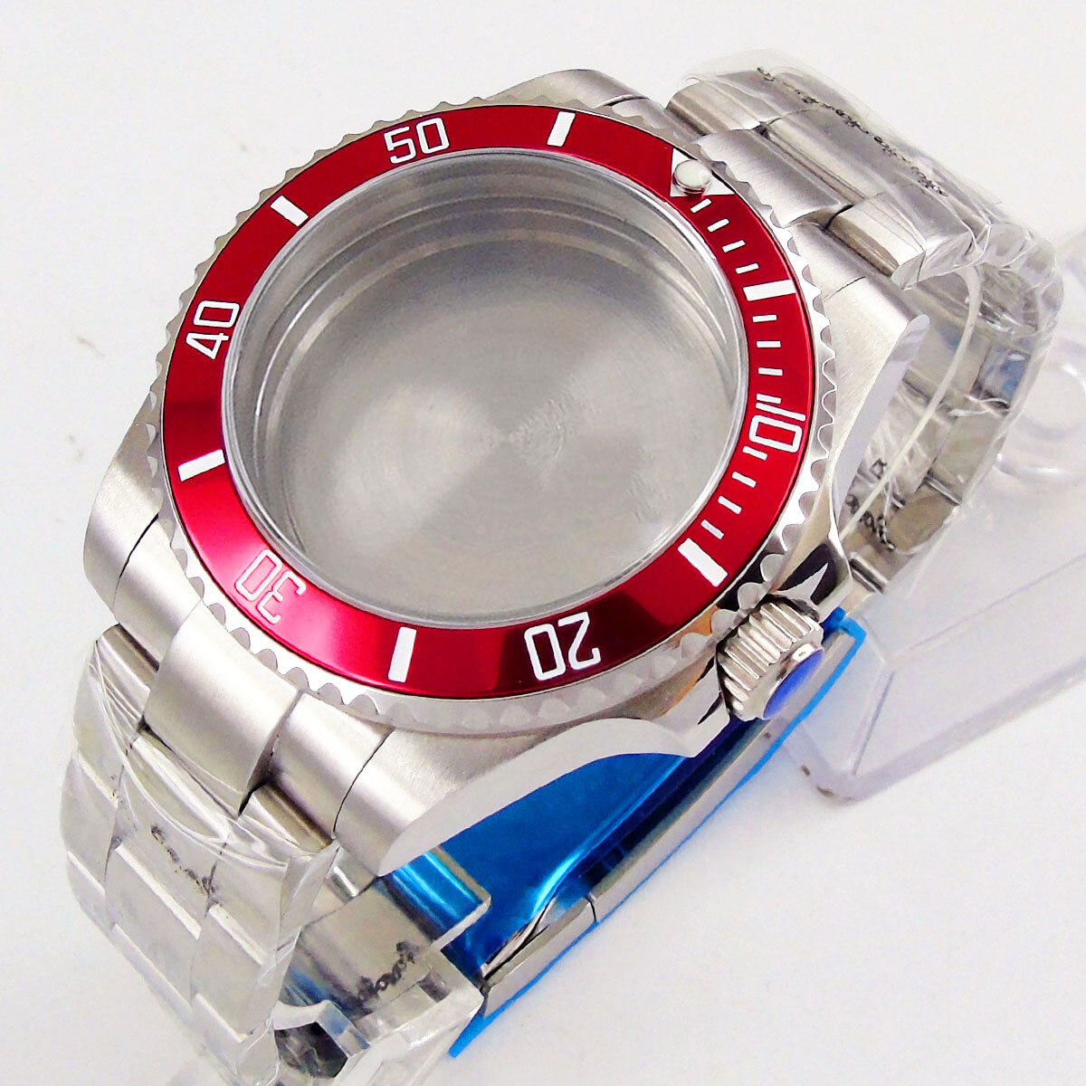 Tandorio 40mm Watch Case 20ATM Diver Sapphire Glass Fit Auto NH35 NH36 PT5000