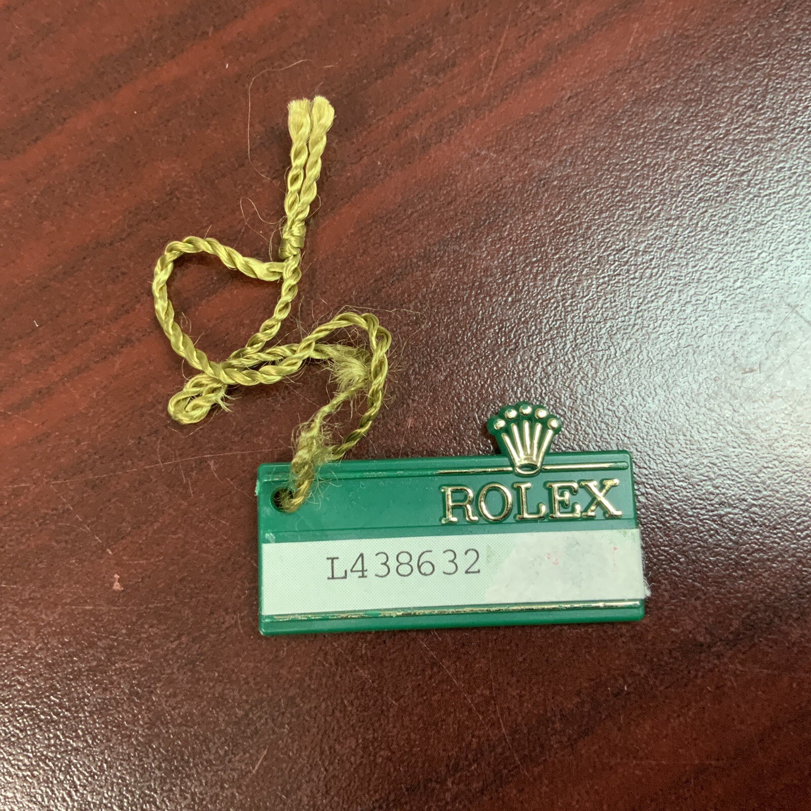 ROLEX VINTAGE GREEN SERIAL HANG TAG