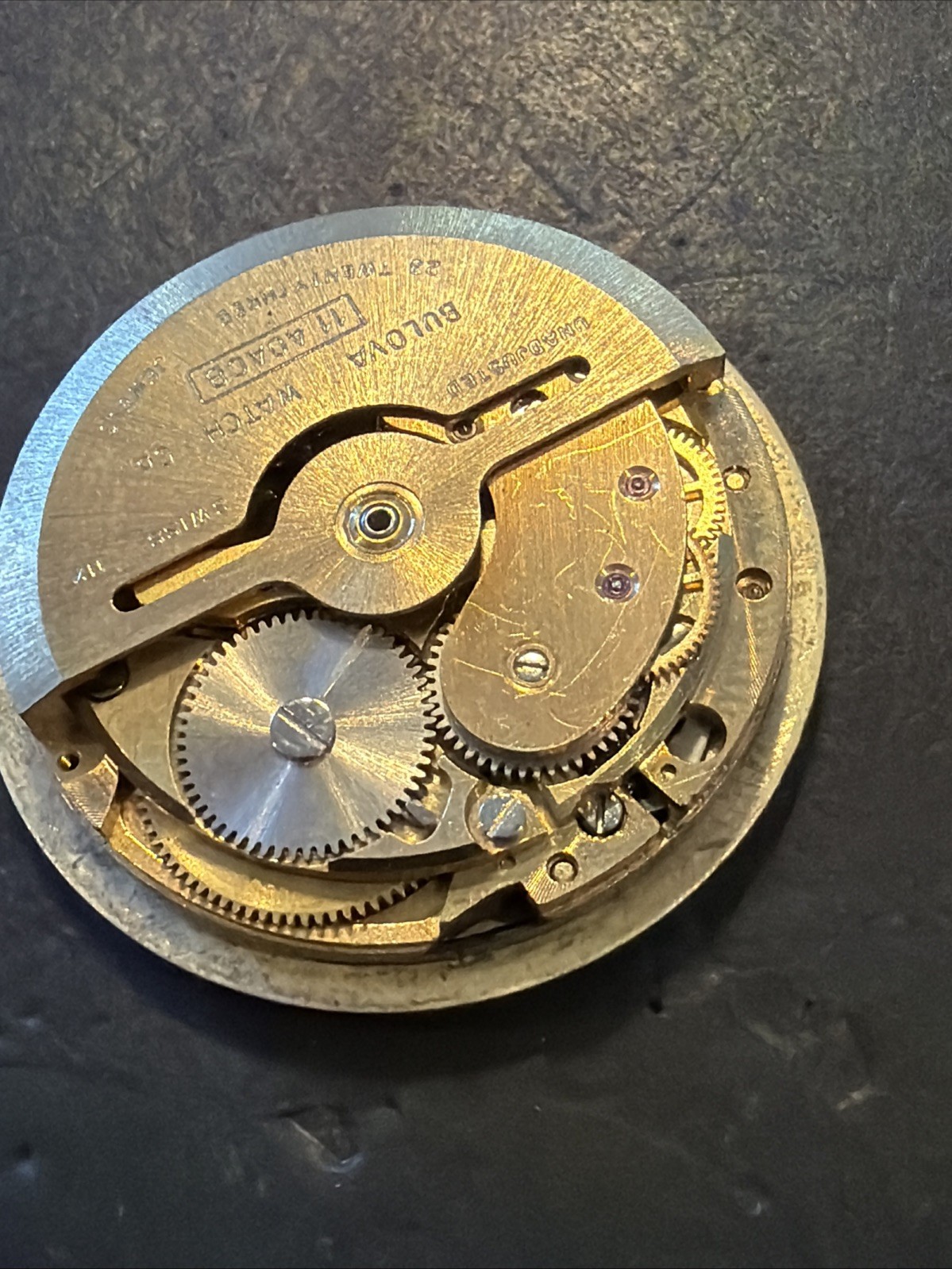 AC48 VTG Men Bulova Mechanical Watch Movement 23 Jewels Untested As Is Condition