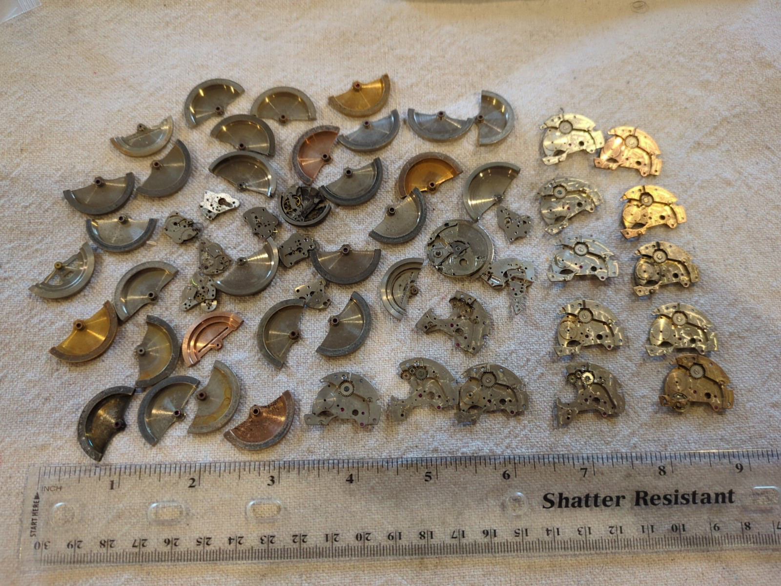 Large Lot Of Vintage Automatic Bidynator Watch Rotor Parts. Over 4 Ounces!!