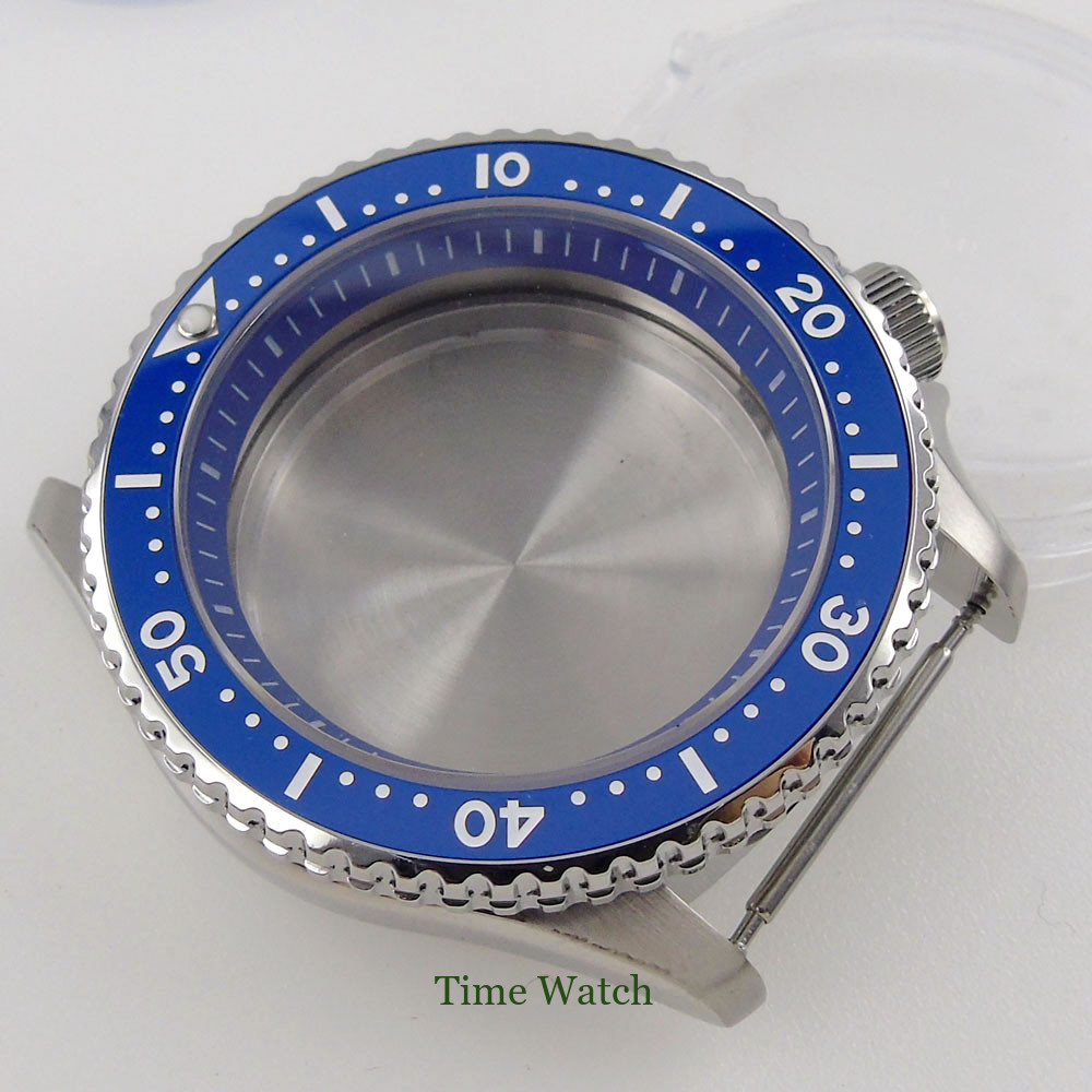 41mm Diver Watch Case+29mm Dial Fit NH35 NH36 200m Waterproof Sapphire Crystal