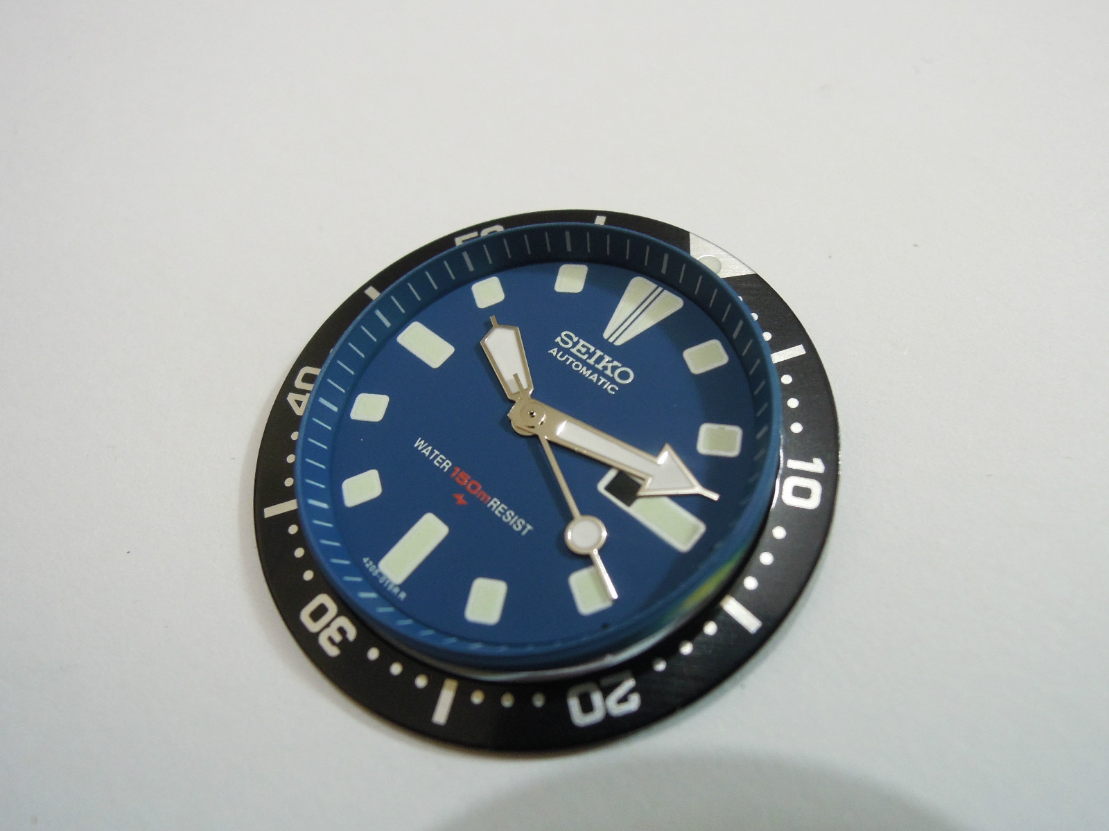 NEW BLUE DIAL,HANDS, BLACK BEZEL INSERT MEDIUM DIVERS 4205-0150/0156 WATCH