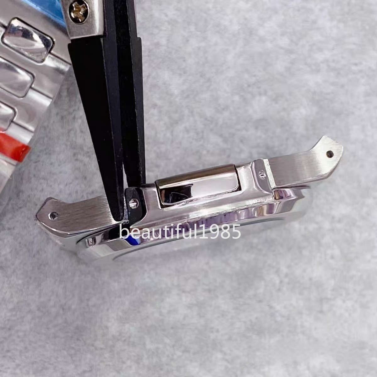 DIY Watch Part Kit for 8215 8200 Nautilus 43mm SS Watch Case+Dial+Hands+Strap