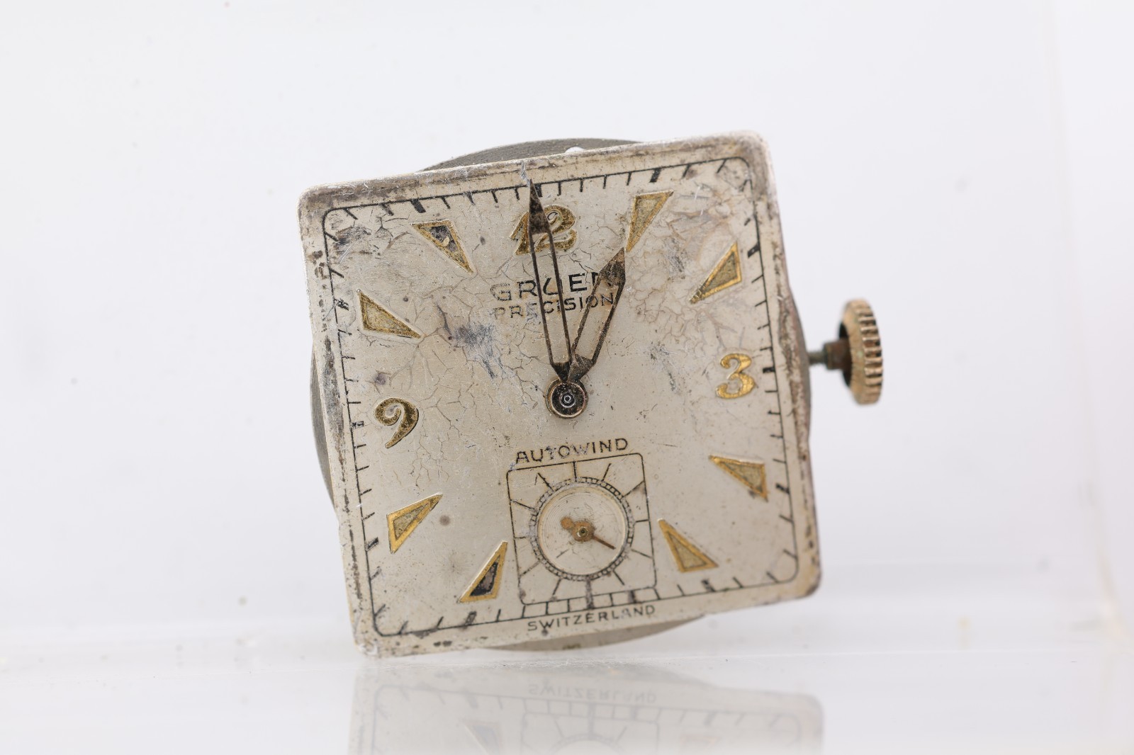 GRUEN BUMPER AUTOWIND PRECISION cal. 475, WATCH MOVEMENT, FOR REPAIR (OJ)