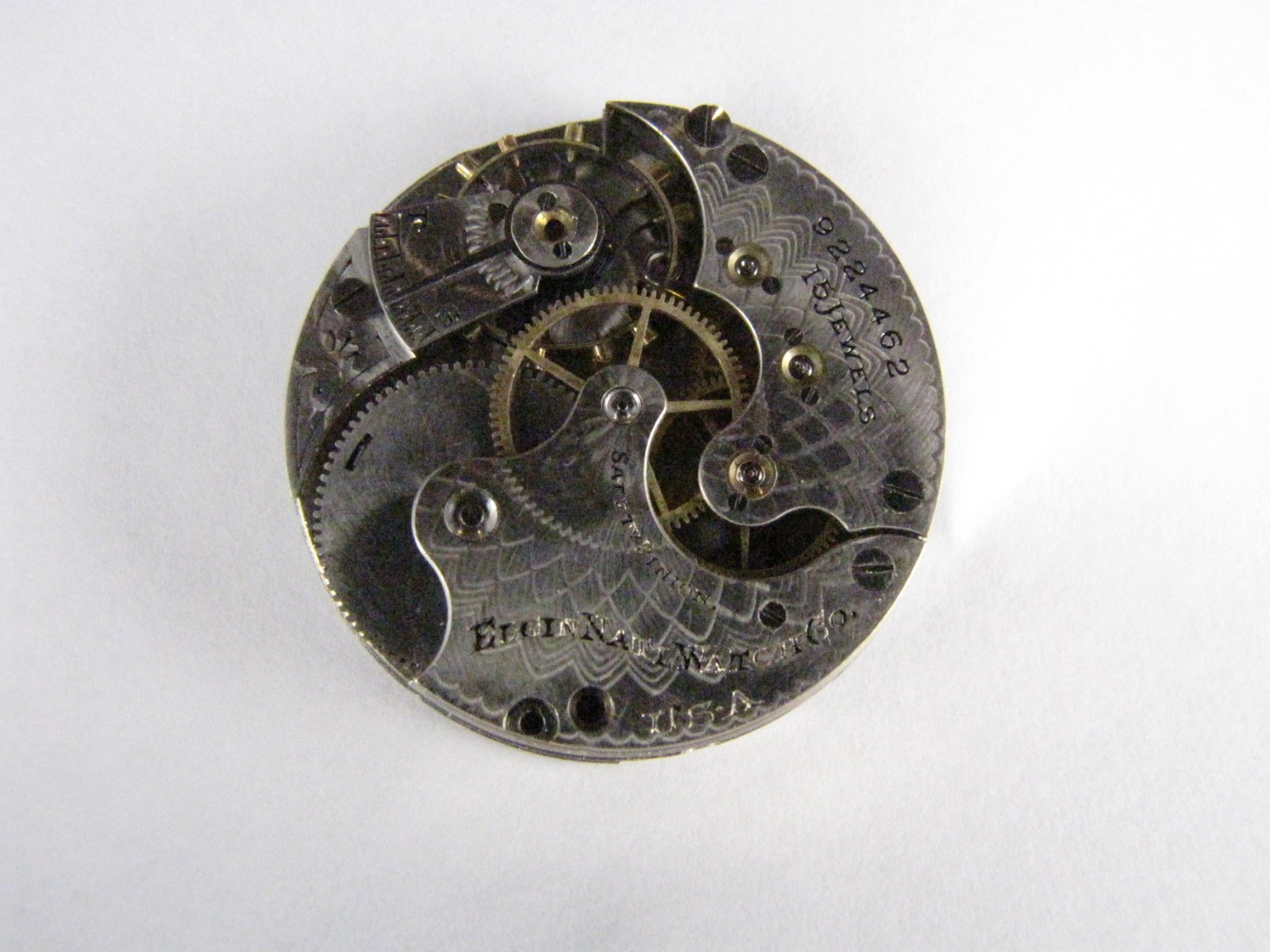 Antique 1901 Elgin Grade: 216 Model 2 6s 15j Pocket Watch Movement-Repair