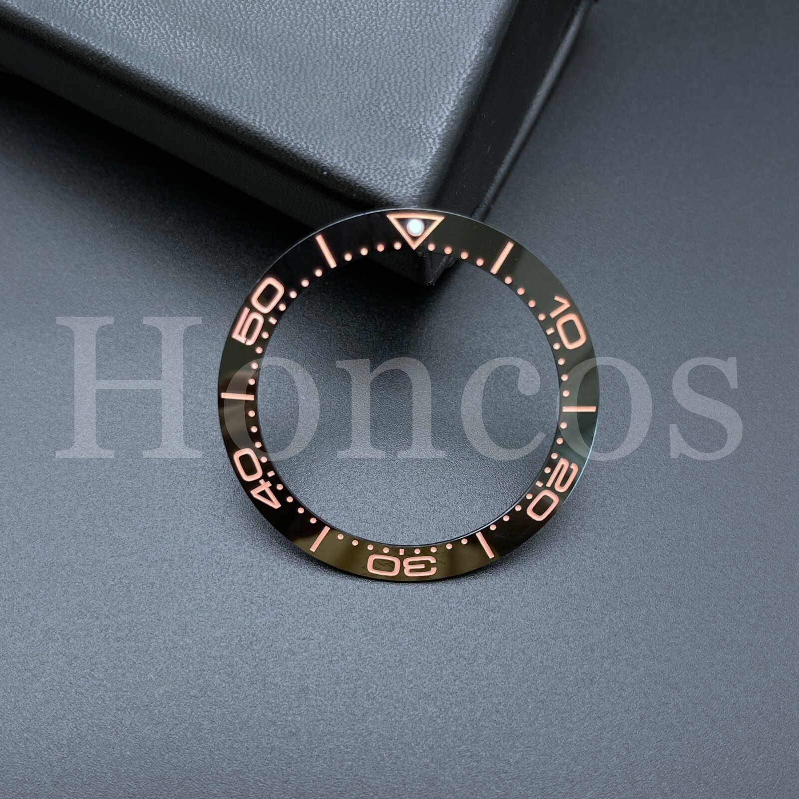 BLACK ROSE CERAMIC BEZEL INSERT FITS FOR 41MM OMEGA SEAMASTER PLANET 007 NUMBERS