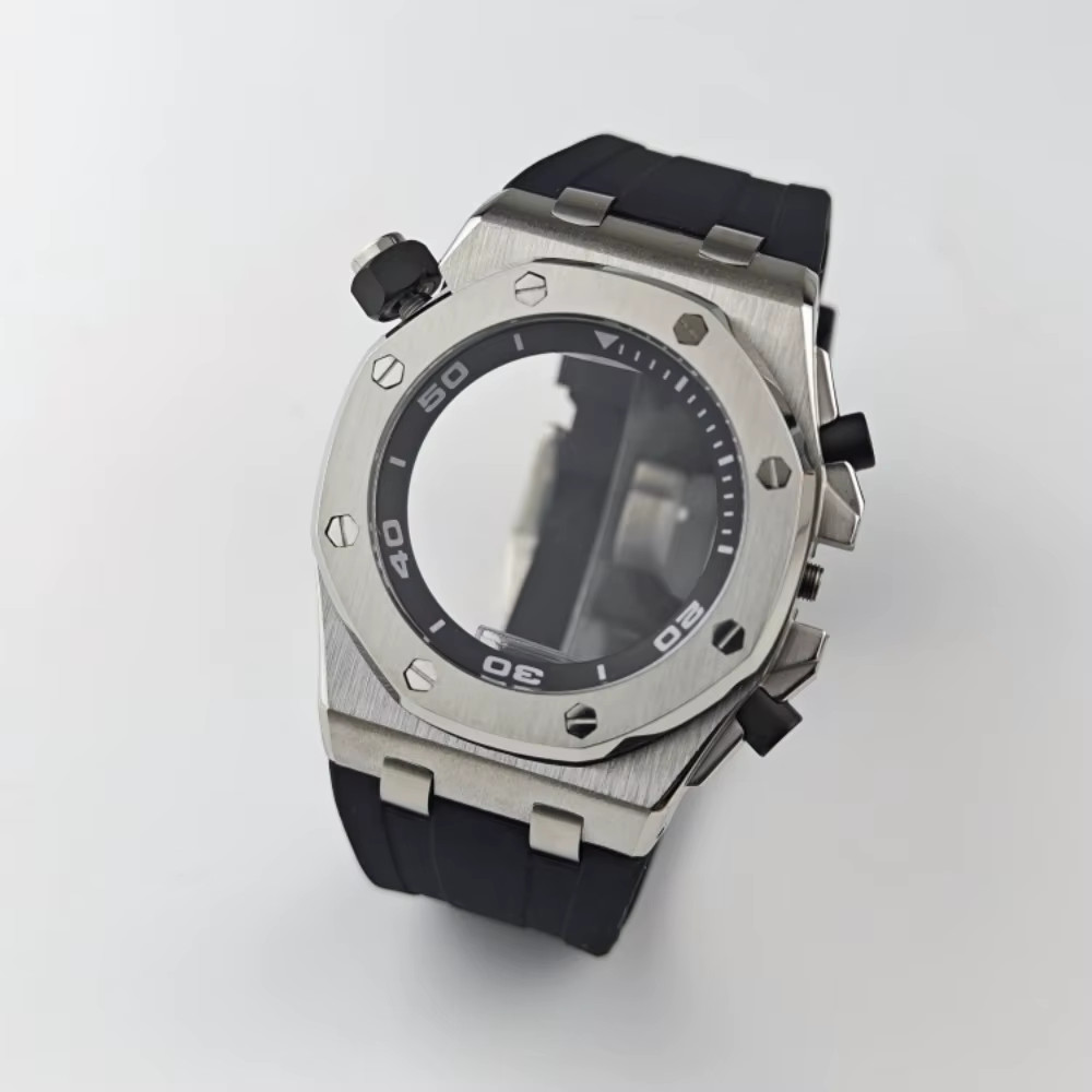 42Mm VK64 Octagonal Watch Case Fit 30Mm Dial 4Crwon Chapter Ring Sapphire for Qu