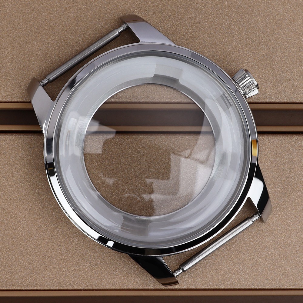 For Seiko NH34 35 36 38 Movement 40.6mm/33mm Silver Watch Cases 316L Stainless