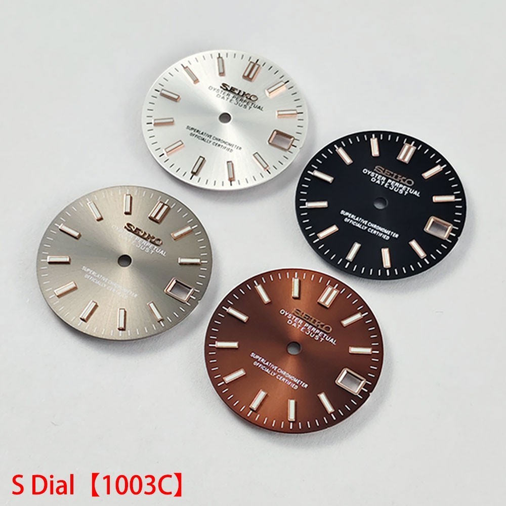 28.5mm Sun pattern Watch Dial Green Luminous For NH35 NH36 Movement Accessories