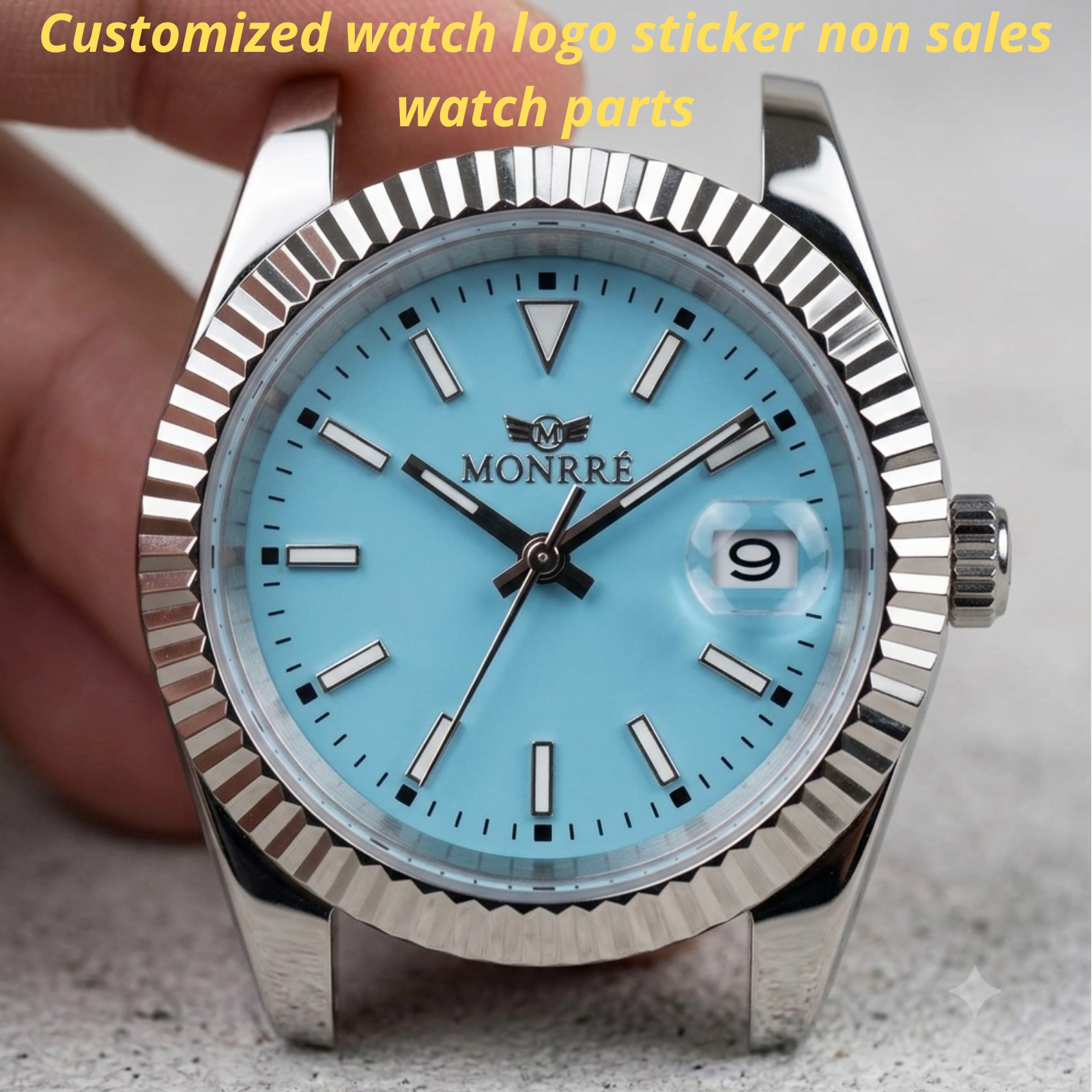 Watch Dial Custom Metal Logo Sticker Personalized Transfer Decal 20PCS MOQ