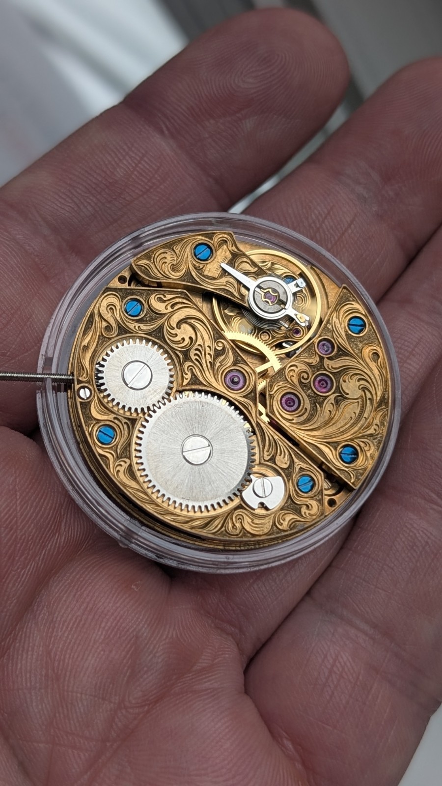 New ST3600 Mechanical Watch Movement – Hand-Engraved, Gold-Plated (6497)