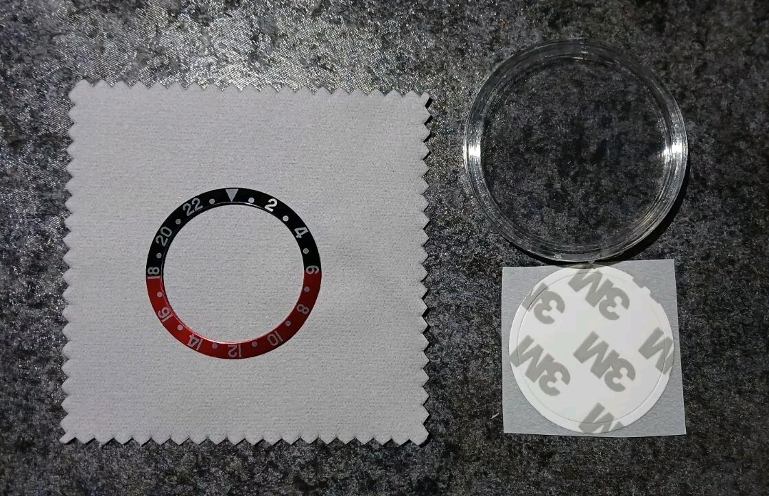 37.5mm Metal Bezel insert Red Black GMT For Rolex Sub 16610 16800 Seiko Mod Coke