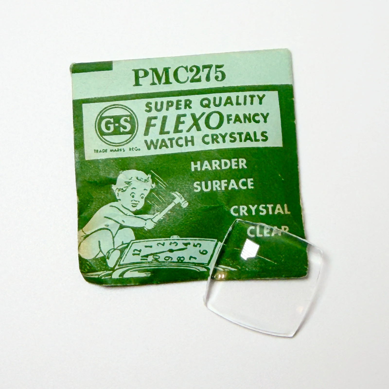 Curved Square – G-S Flexo Acrylic Watch Crystals – New Old Stock