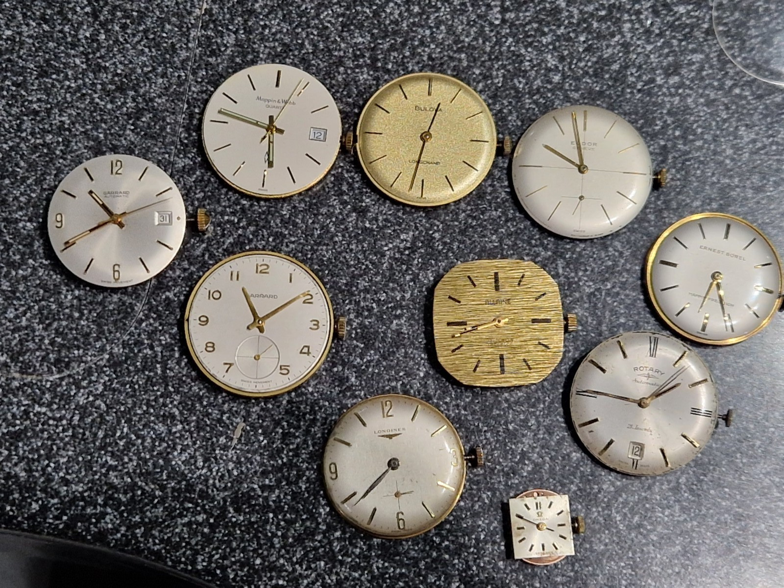 watch movements Longines Bulova Ernest Borel Mappin Webb Rotary