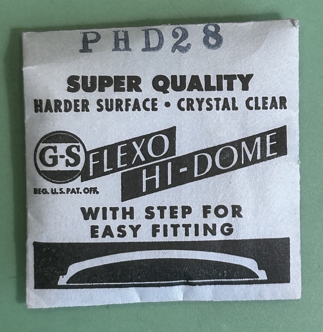 G-S Flexo Hi-Dome – PHD28 – Watch Crystal