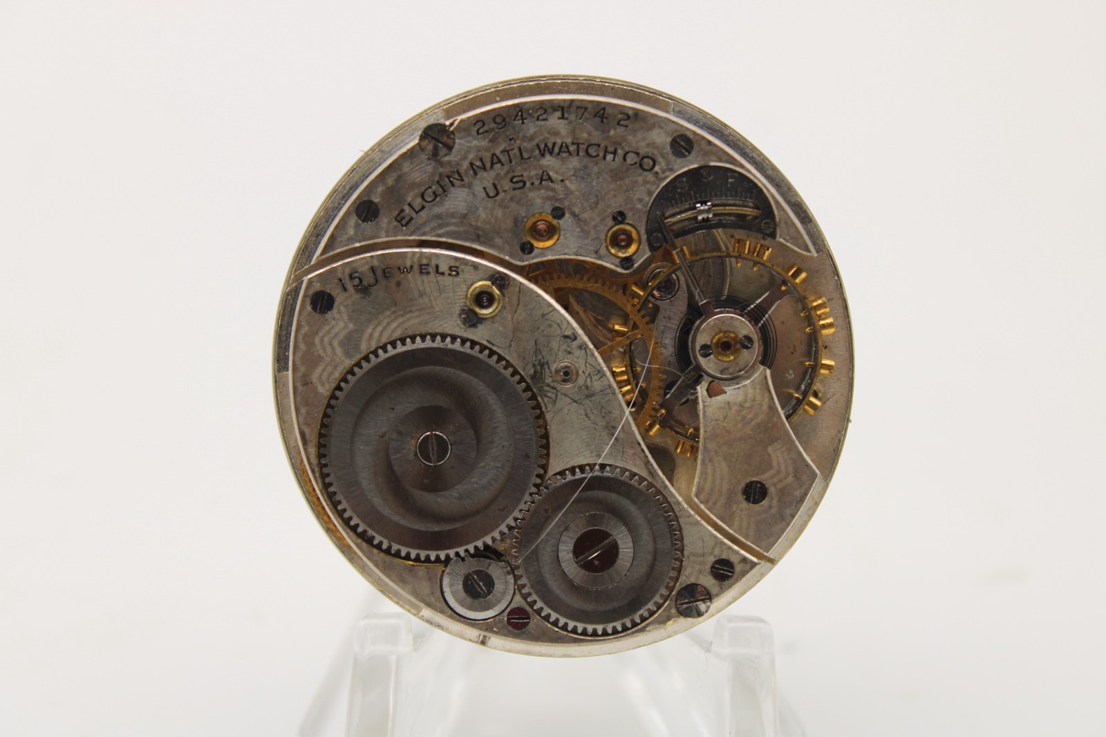 1927 ELGIN POCKET WATCH MOVEMENT 29421742 GRADE 315 12s 15j (JB3)