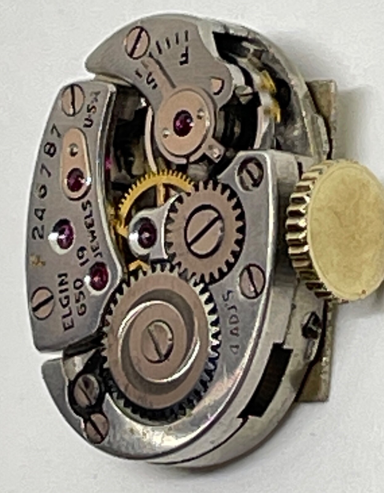 LADY ELGIN 650 MOVEMENT 19 Jewels 4 Adjustments Runs