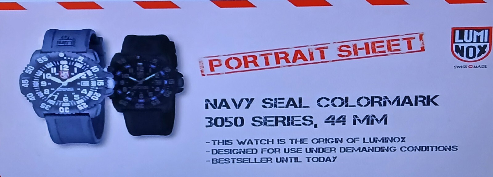 LUMINOX BATTERY CHANGE KIT W/ (2) O-RING 44MM COLORMARK “NAVY SEAL”3050 SERIES
