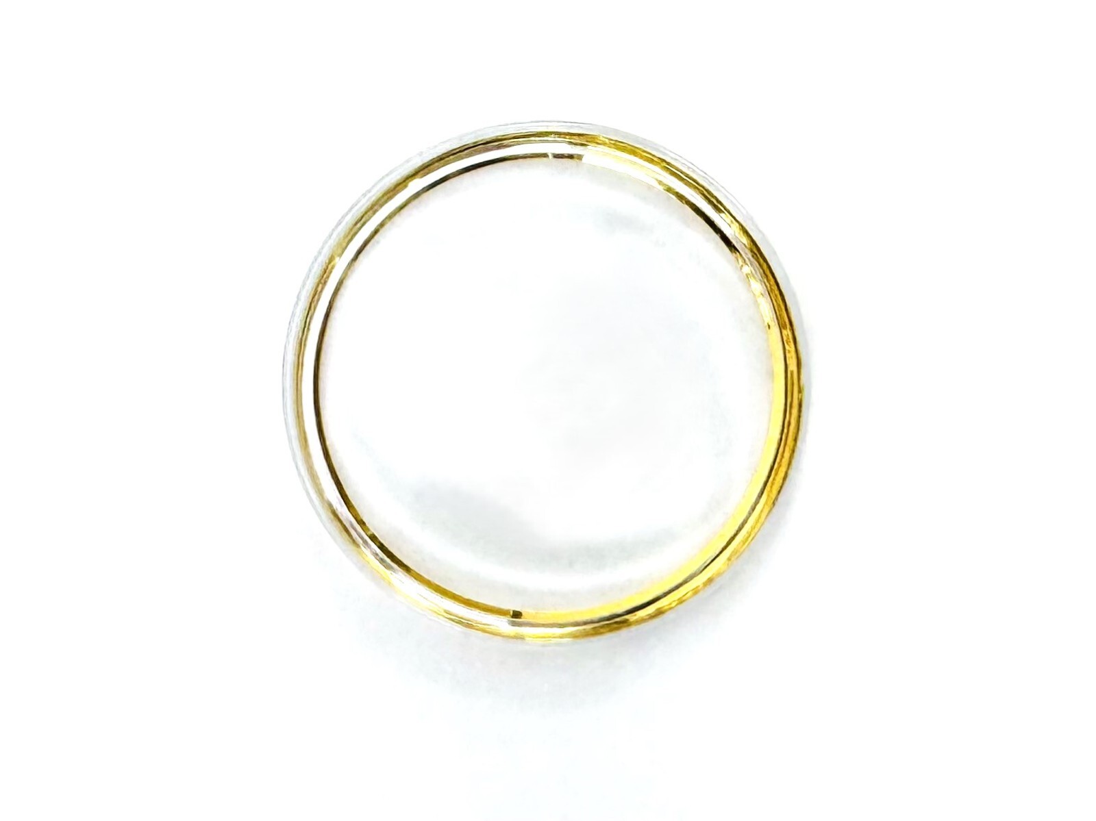 30.7mm Acrylic Crystal with Gold Tension Ring, SEIKO-Style Flat Top