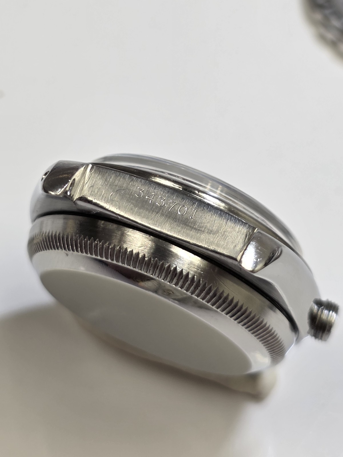 ROLEX 2940 BUBBLE BACK AUTO WATCH CASE COMPLETE 32 MM (100% GENUINE & V.GOOD)