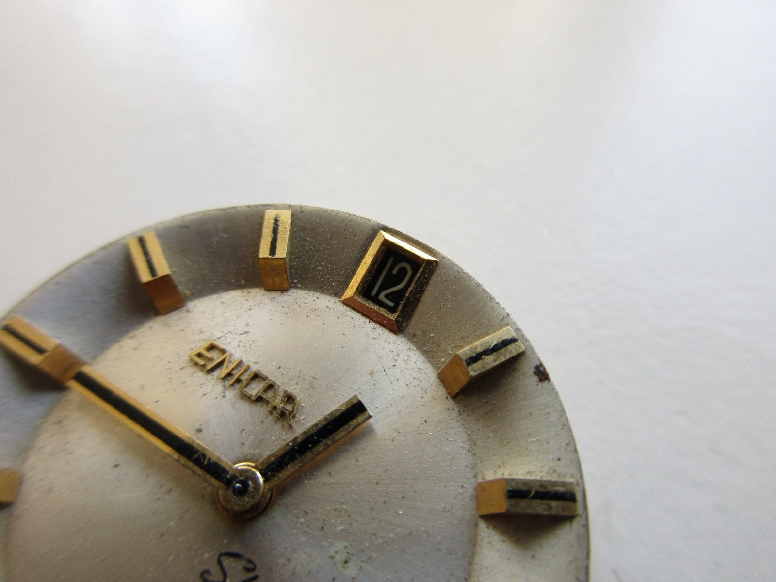 Enicar Sherpa AR cal. 1145 Swiss automatic watch movement dial & hands – running