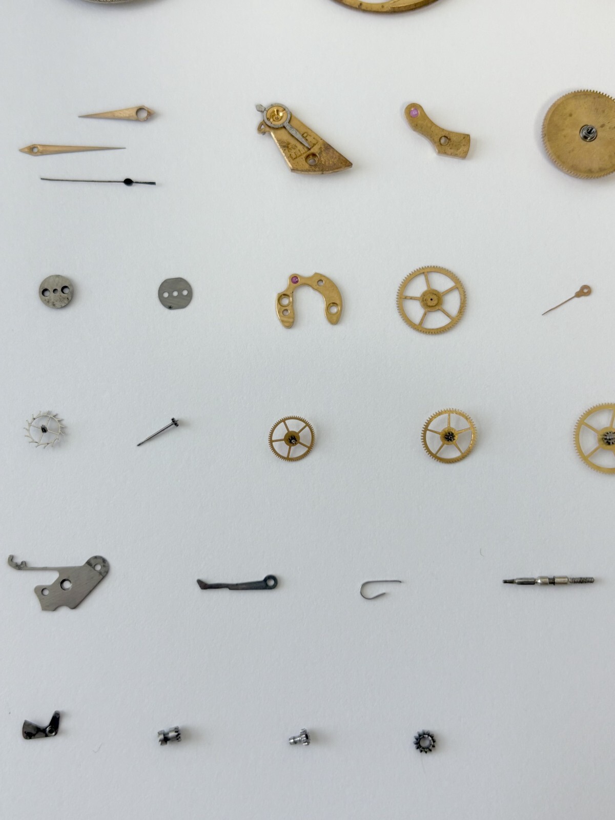 Omega Cal 284 Watch Movement Parts Balance Fork Spring Bridge Barrel Balance