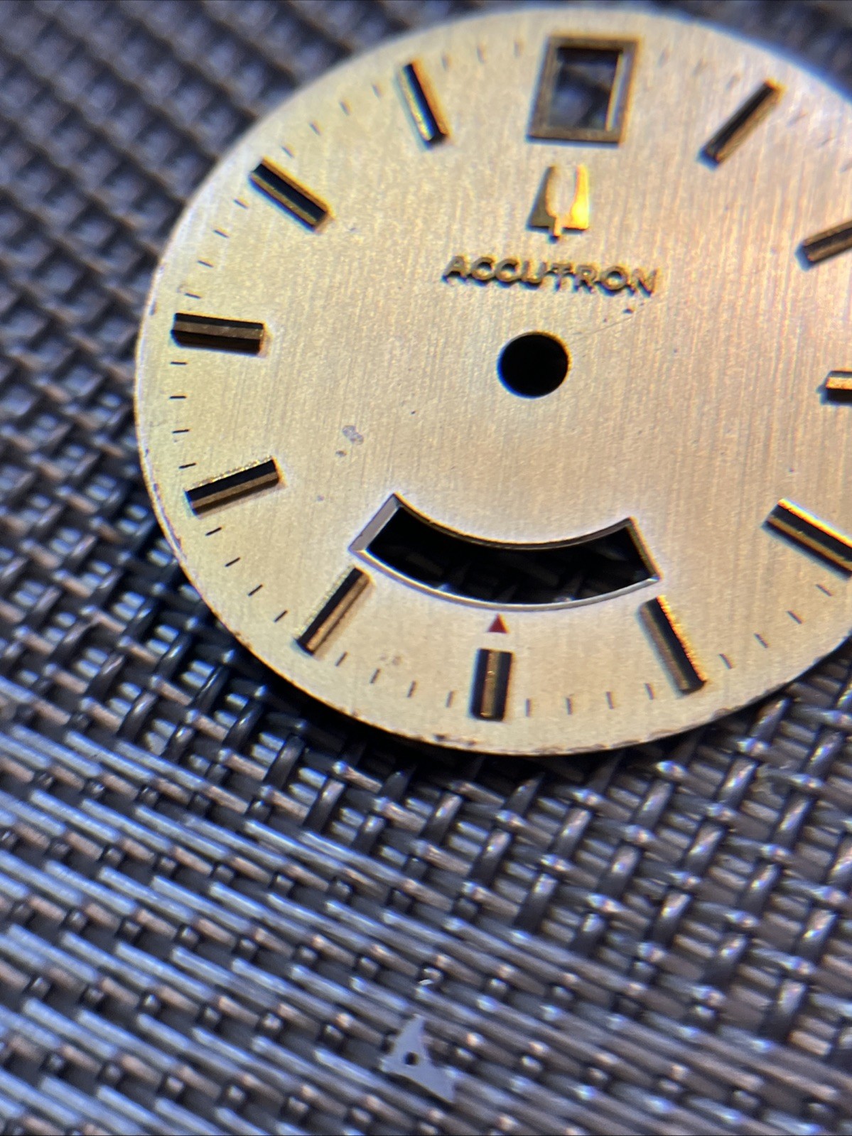 Vtg Bulova Accutron Watch Dial Date Windows Used 1960-1970