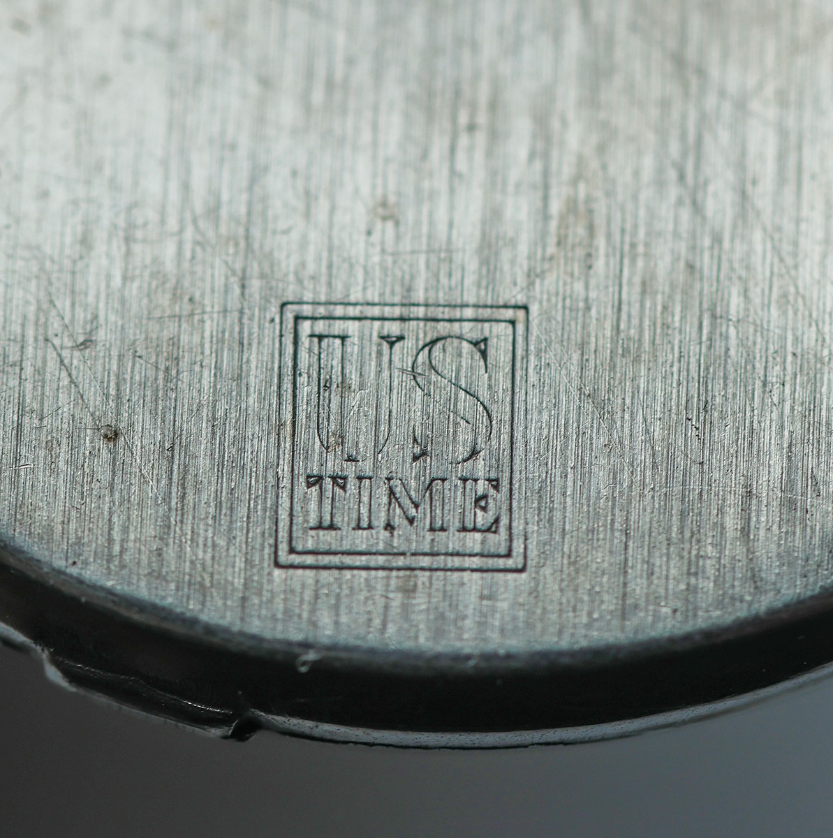 Vintage Watch Case Back US TIME Stamped 31.9mm x 28.6mm Square Cushion Shape