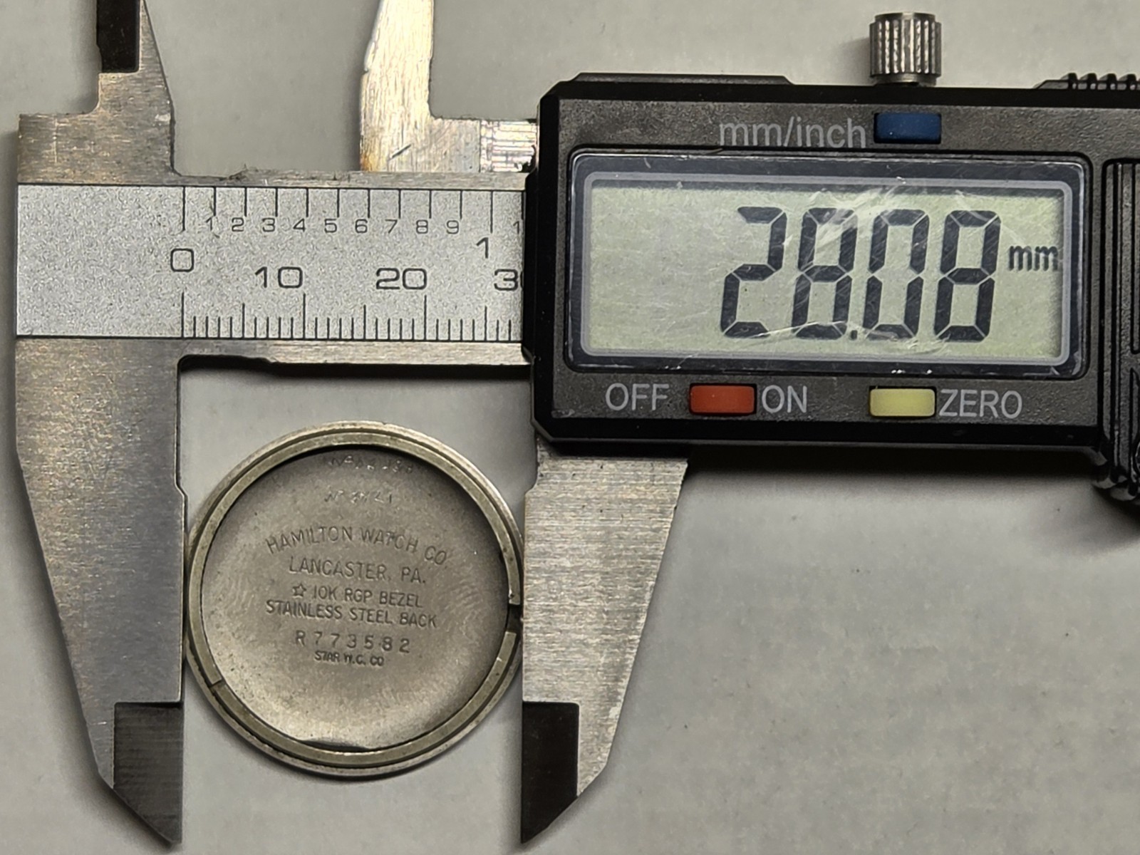 Hamilton Watch Case Back – Star Watch Case Co – 10K RGP Stainless Steel