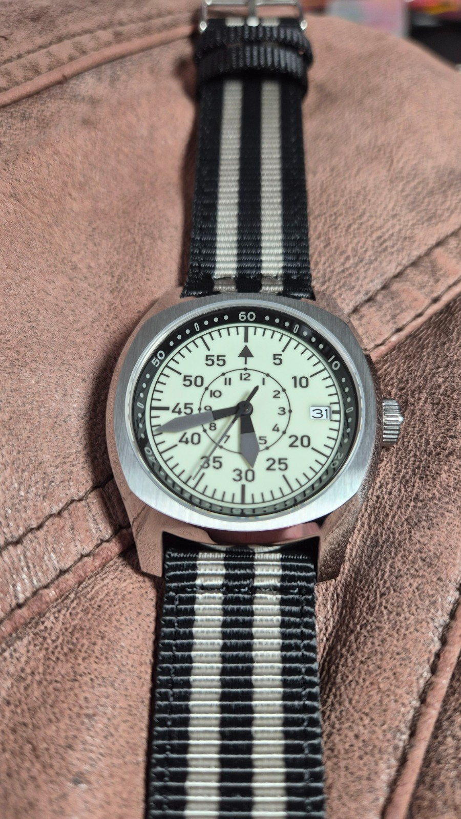 Custom Watch NH35 Movement Homage Timepiece w/ bright glow-in-the-dark features