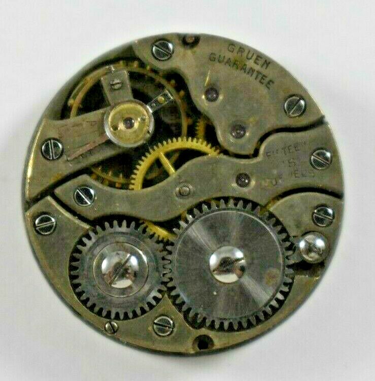 Vintage Gruen Guarantee Hand Wind Mechanic 15J 22.75mm Watch Movement lot.t