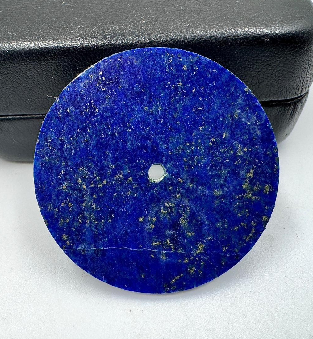 blue Lapis lazuli Watch Dial 33 mm Gemstone Flat Disc For Making Watch GMC-606