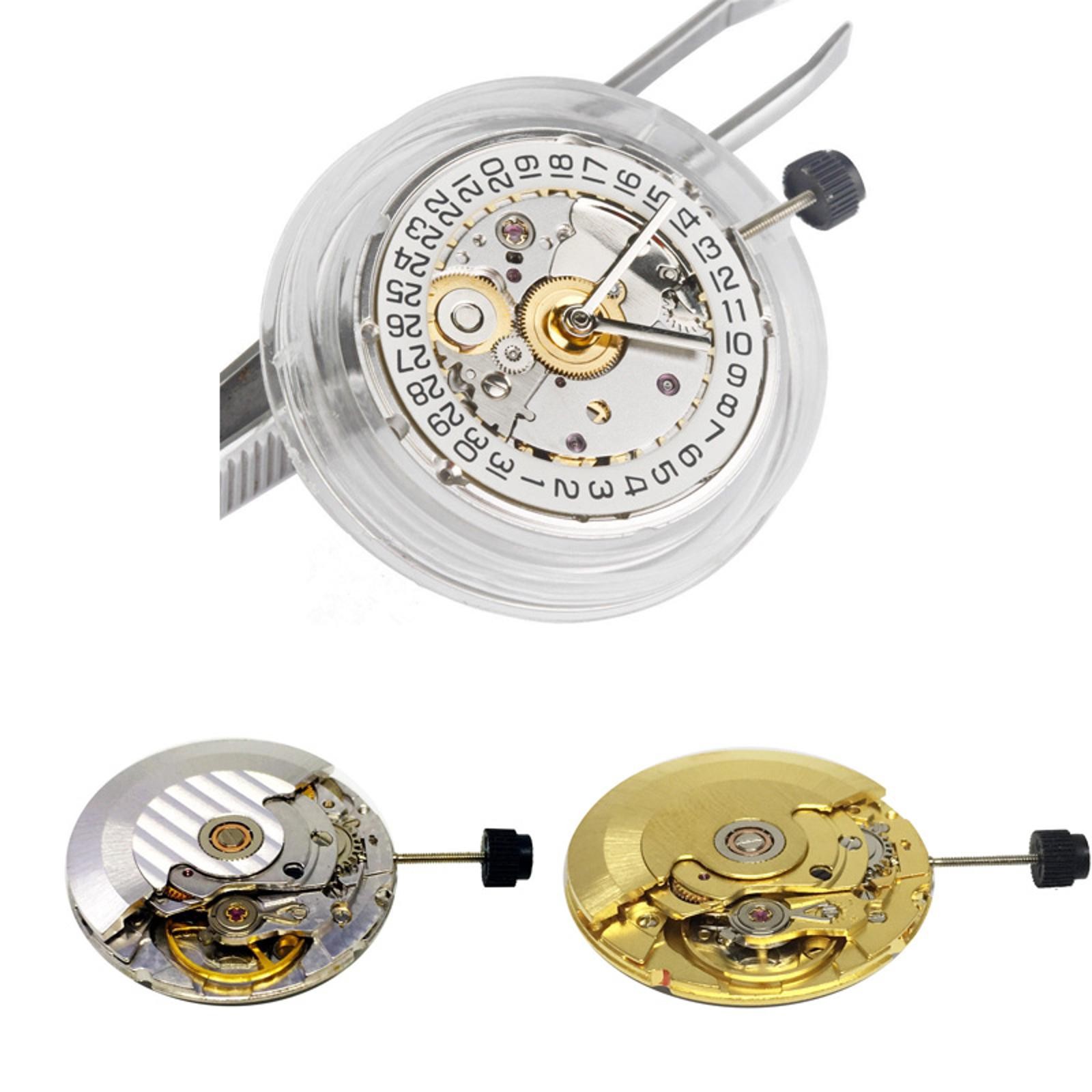White/Gold Automatic Watch Movement Replacement Parts For ETA 2824 2824-2 ooo