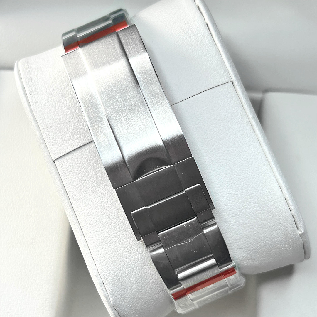 Black Red Retro 24 Hour Silver Brushed Case Sapphire Glass fit NH35A Nh34A Mod