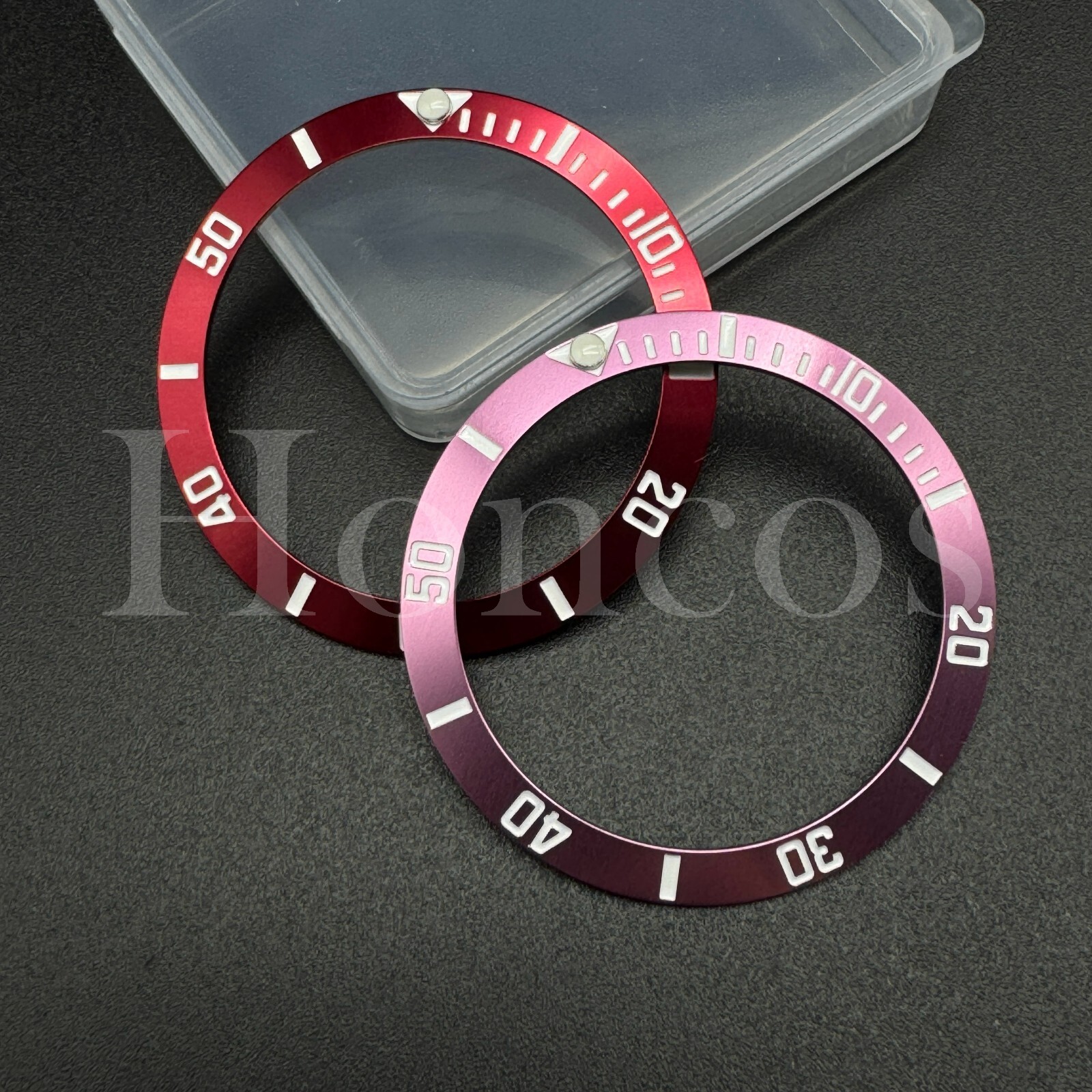Replacement Aluminum Bezel Insert to fits for Rolex Sub 38 MM Red PInk Custom