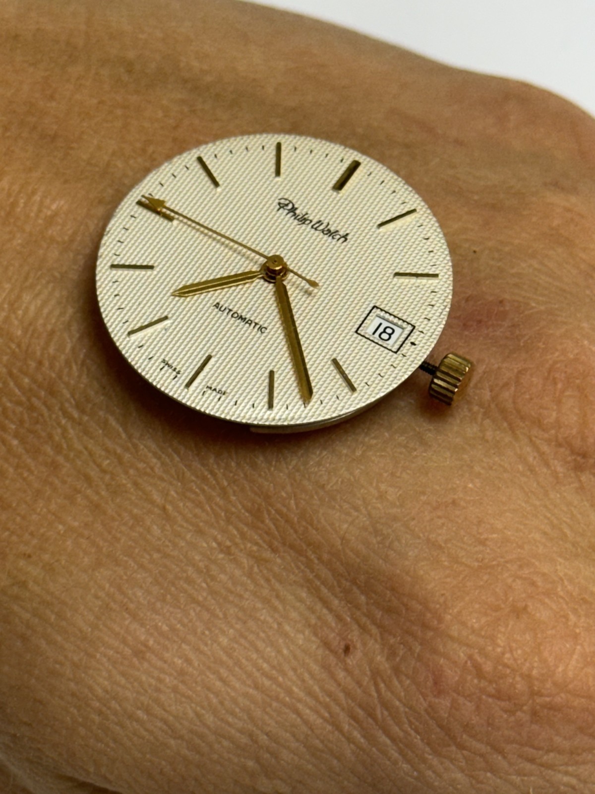 Automatic Date Eta 2824-2 Movement & Dial Philip Watch Swiss Made Running