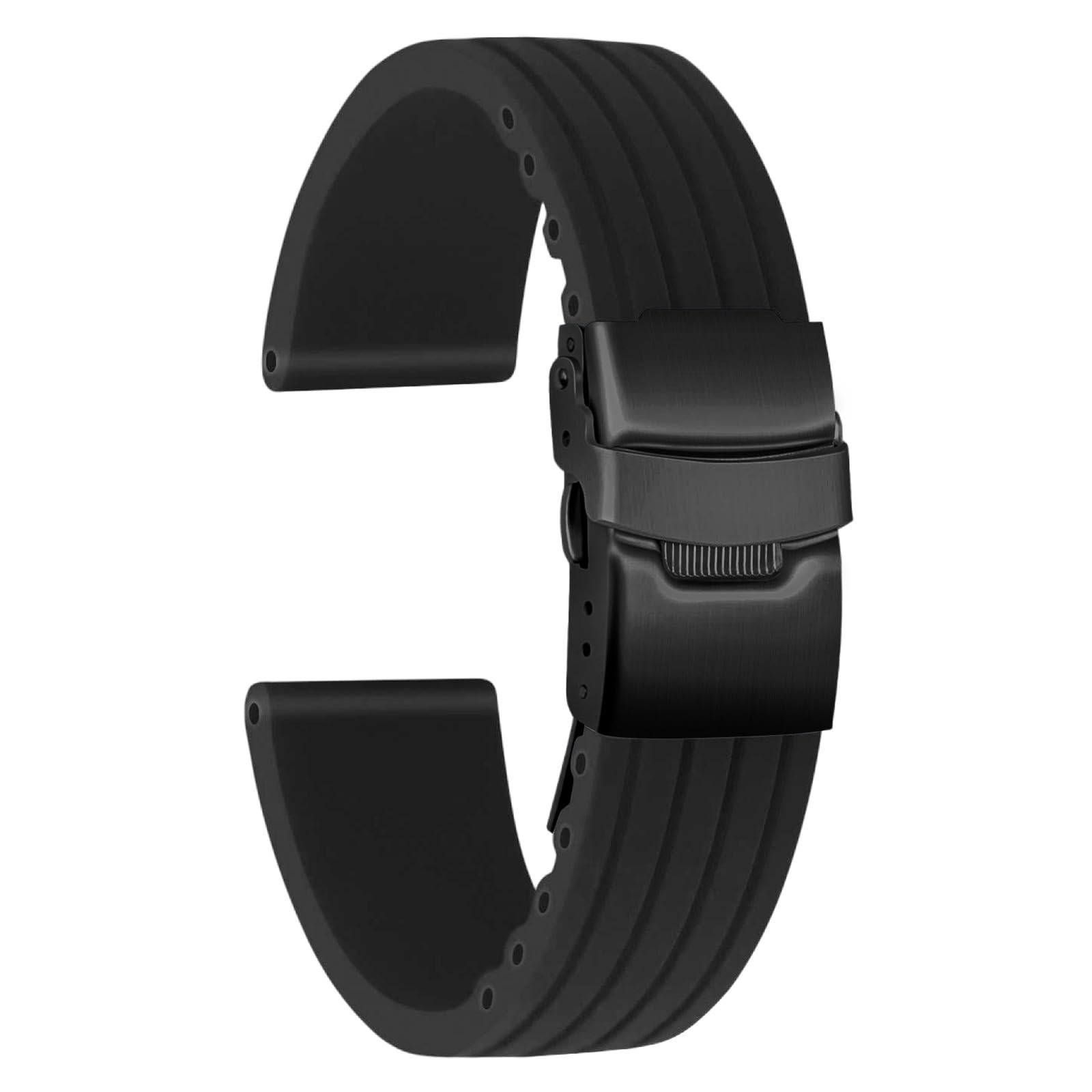 Silicone Watch Strap Replacement Rubber Watch Band Waterproof Stripe Pattern …