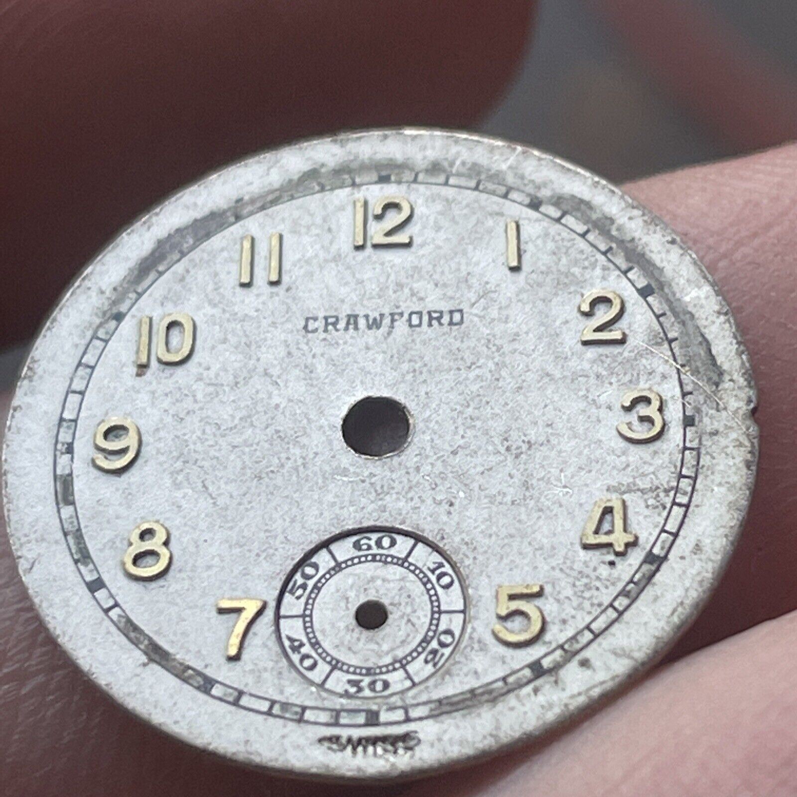 VTG Crawford Watch Co. Swiss Woman’s Watch Face PARTS