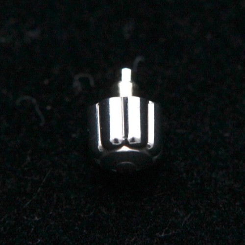 MAURICE LACROIX White Screw Down Watch Crown Tap 10, 4.2mm Diameter w/ Logo