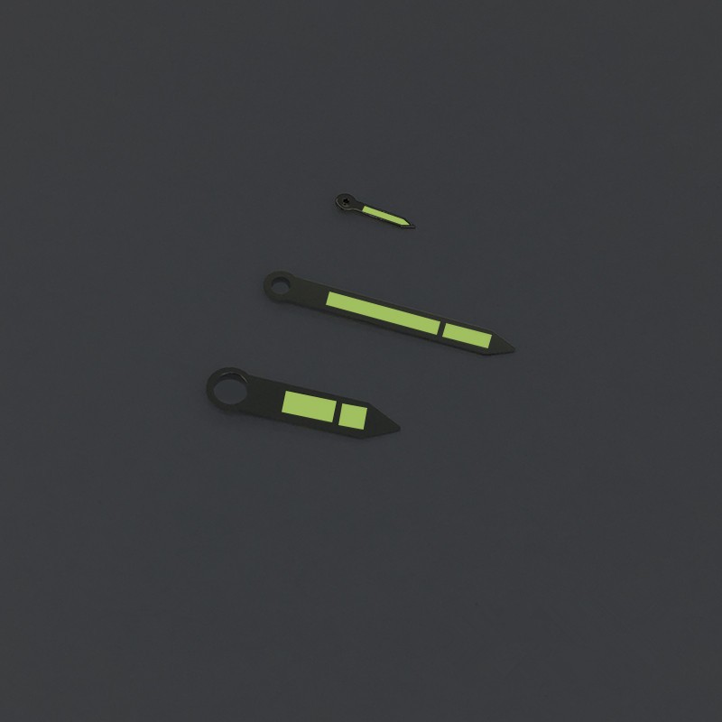 Silver Edge Green Luminous Watch Hands For ETA 6497/6498 Seagull ST3600/ST3620
