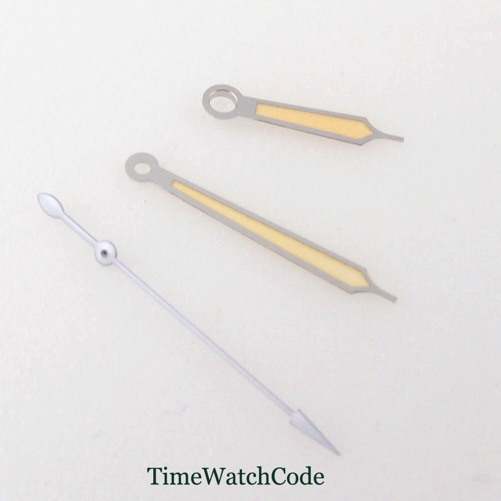 White/Yellow Watch Hands Fit For Miyota 8215 821A 8205 NH35A NH36A ETA2824 2836