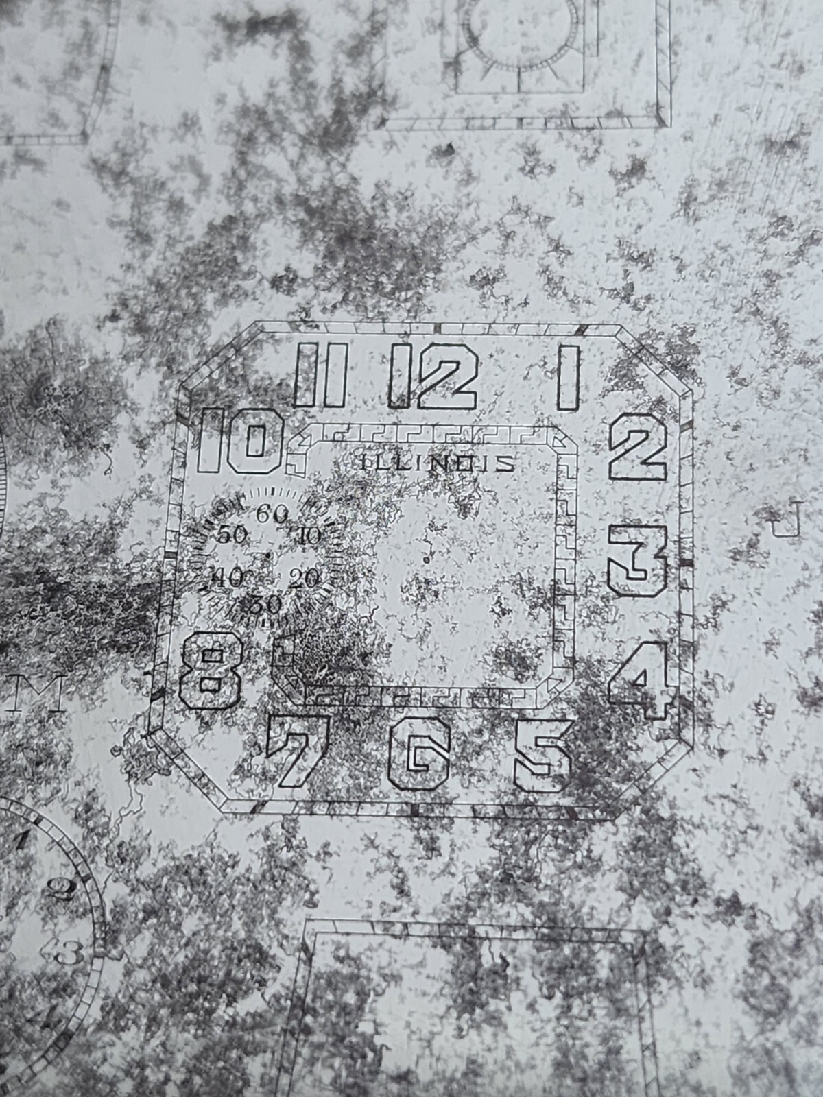 Vintage Multi Dial Printing Plate Illinois Gruen Seeland Croton Longines U164