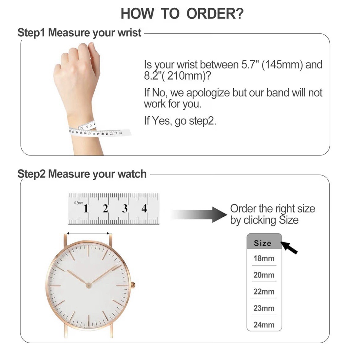 Fullmosa Watch Straps 20mm, Axus Series Leather Strap Replacement Watch Strap
