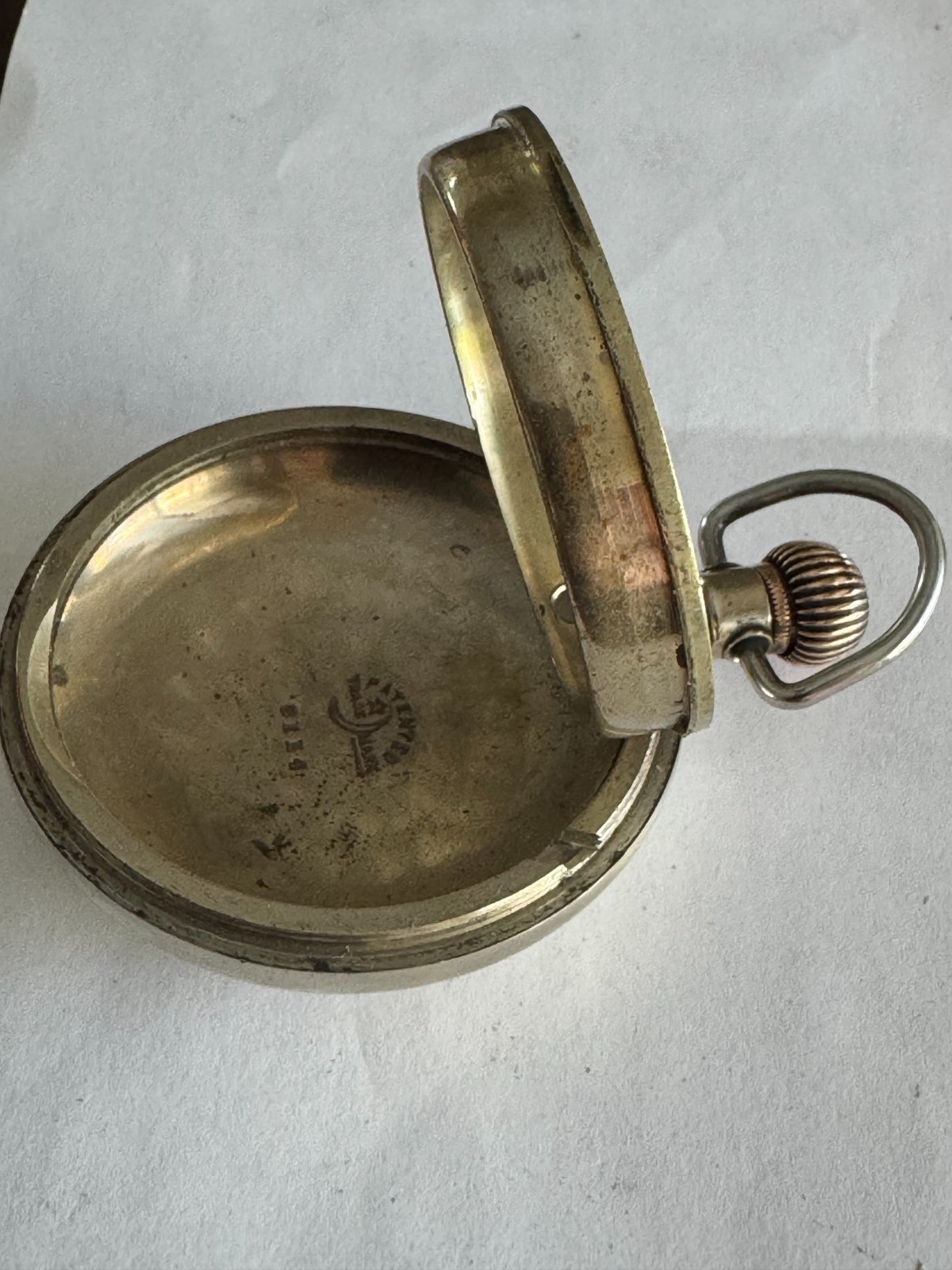 VINTAGE 18 SIZE CRESCENT SWINGOUT STYLE POCKET WATCH CASE PENDANT & LEVER SET